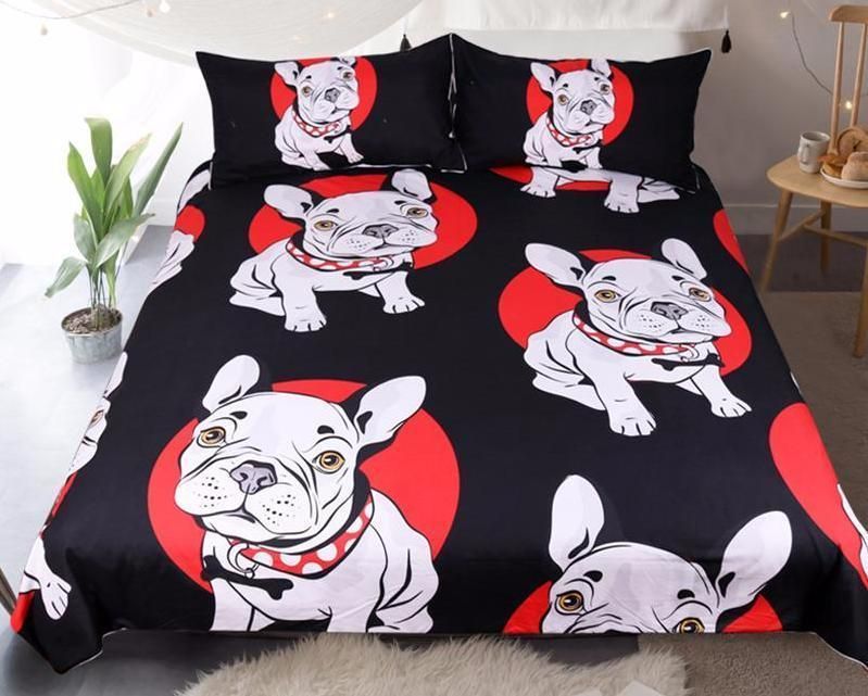 Bulldog Cute Dog Themed Bedding Set