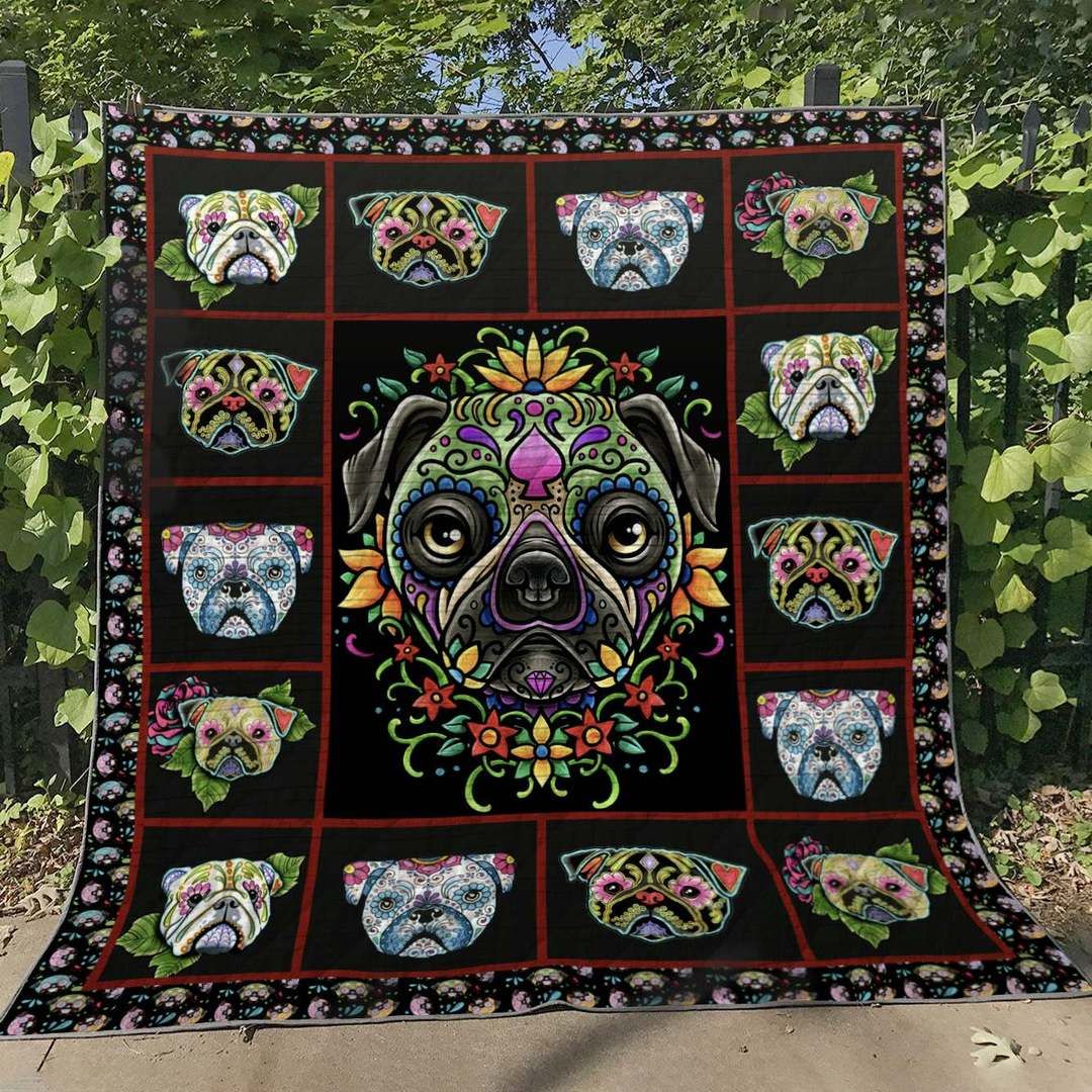 Bulldog Day Of The Death DN280505 Quilt Blanket