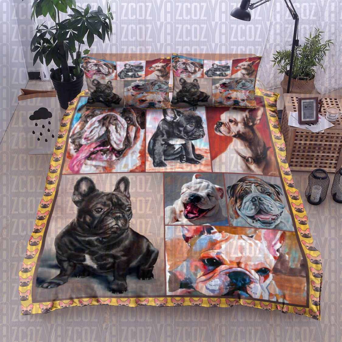 Bulldog Dog Bedding Set