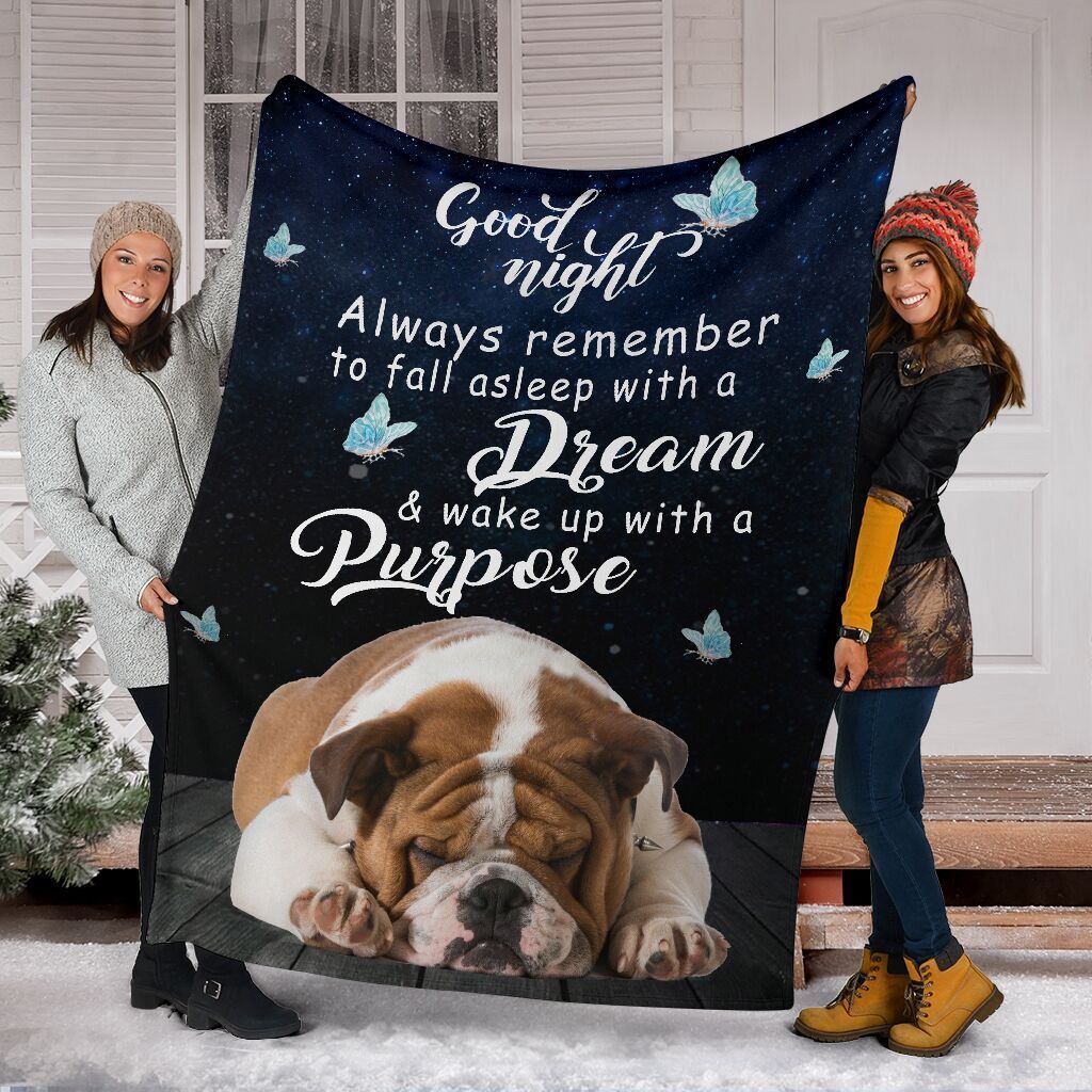 Bulldog Fleece Blanket