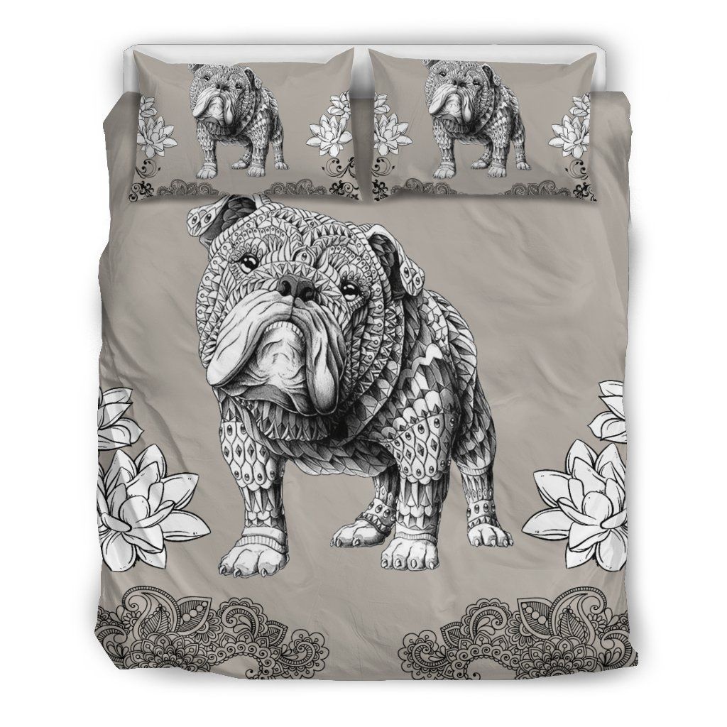 Bulldog Mandala Bedding Set