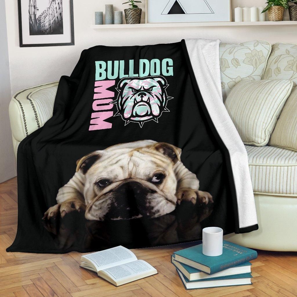 Bulldog Mom Sherpa Fleece Blanket