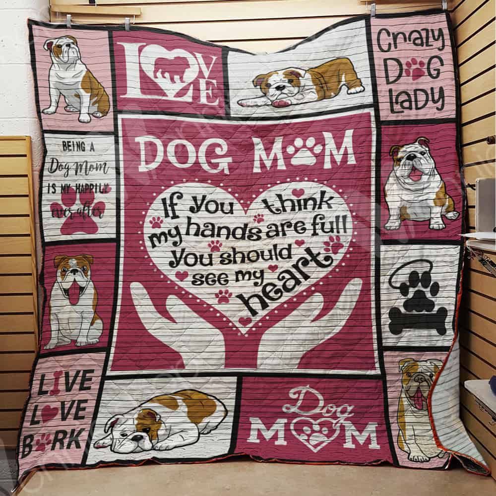Bulldog Mom Quilt Blanket DHC01021381TD