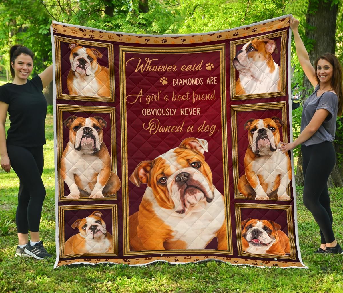 Bulldog Never Quilt Blanket Dhc09121643Dd