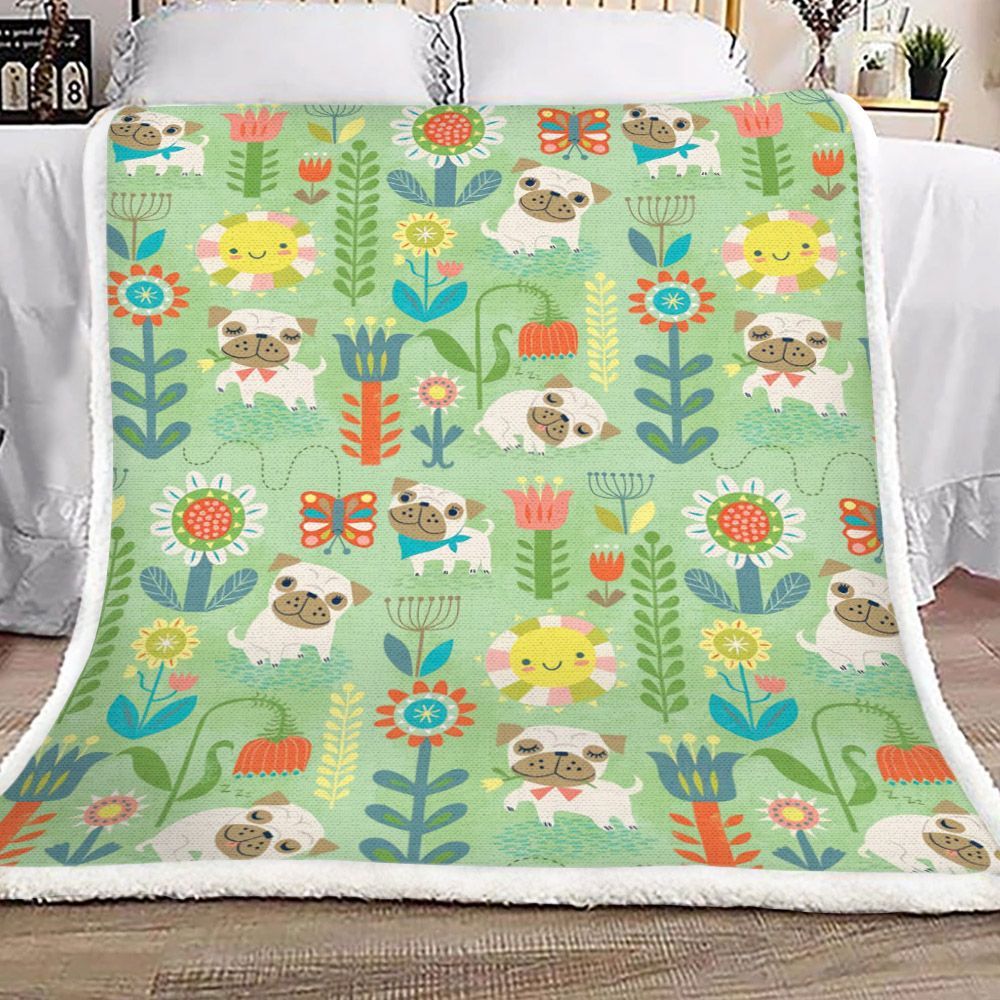 Bulldog Sherpa Fleece Blanket