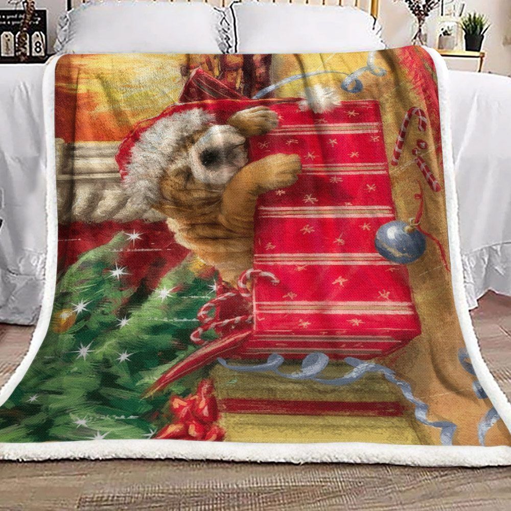 Bulldog Sherpa Fleece Blanket