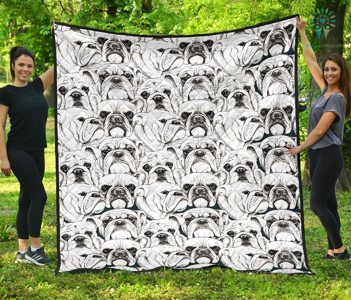 Bulldog Printed Quilt Blanket DHC090120732TD