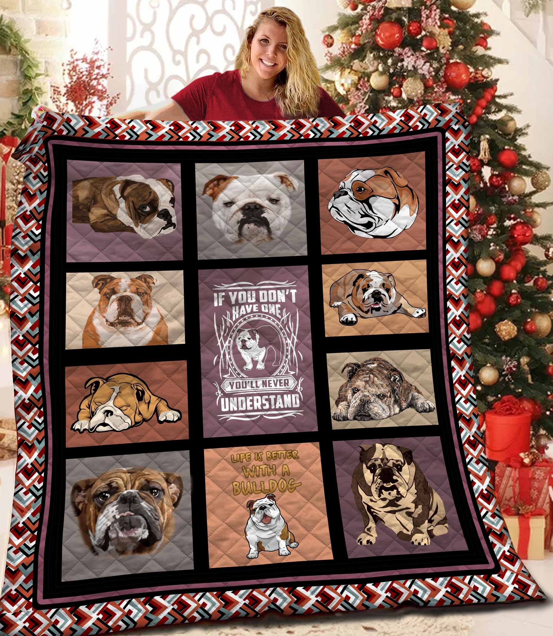 Bulldog Quilt Blanket CCC25108016