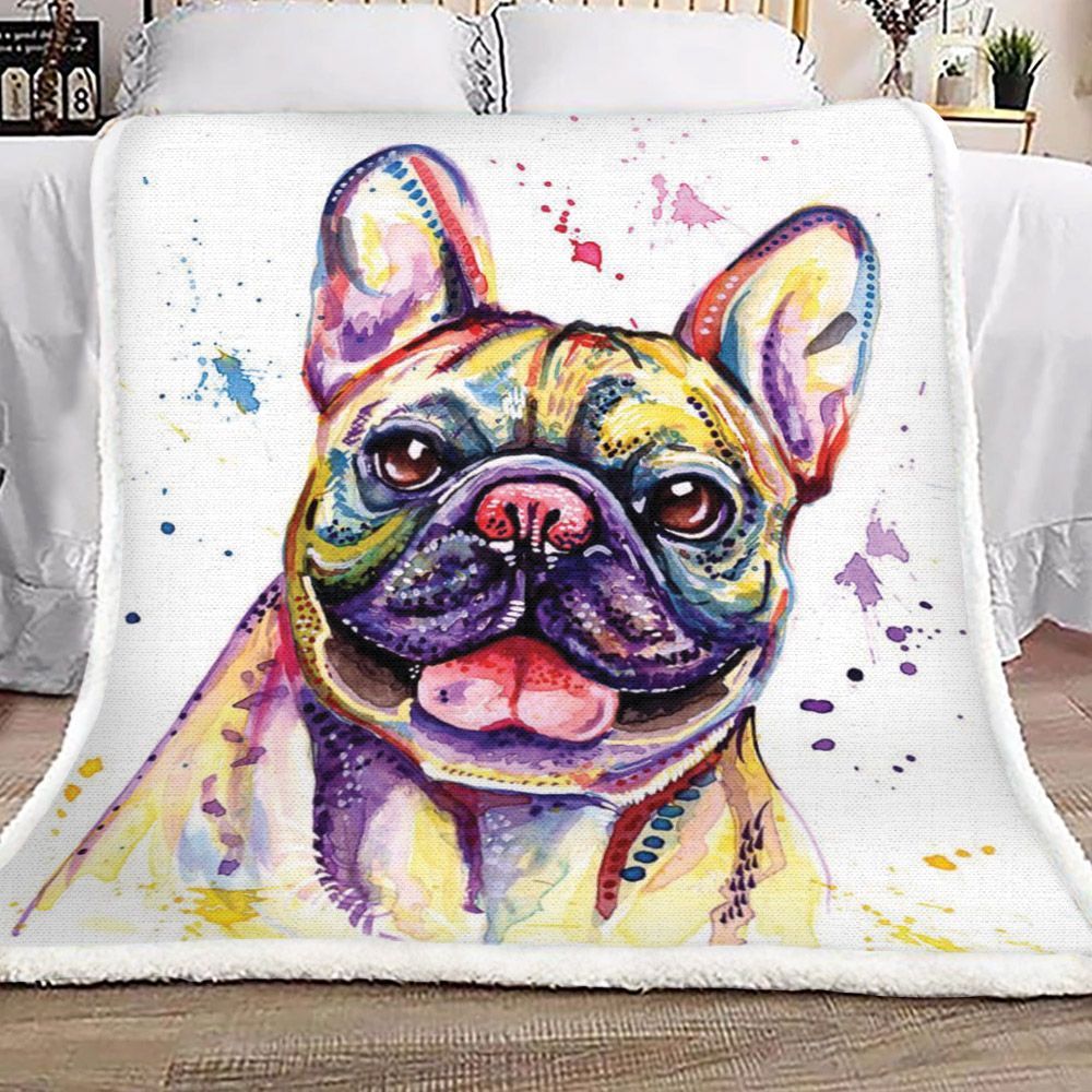 Bulldog Sherpa Fleece Blanket