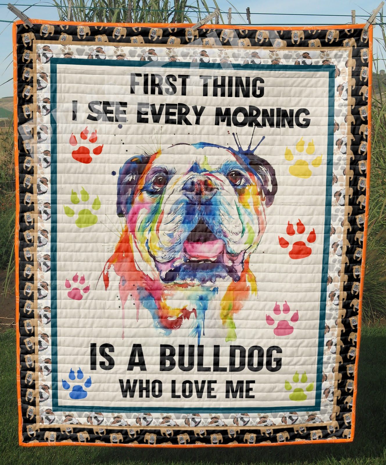 Bulldog Tik Tok Tik Quilt Blanket DHC020120332TD
