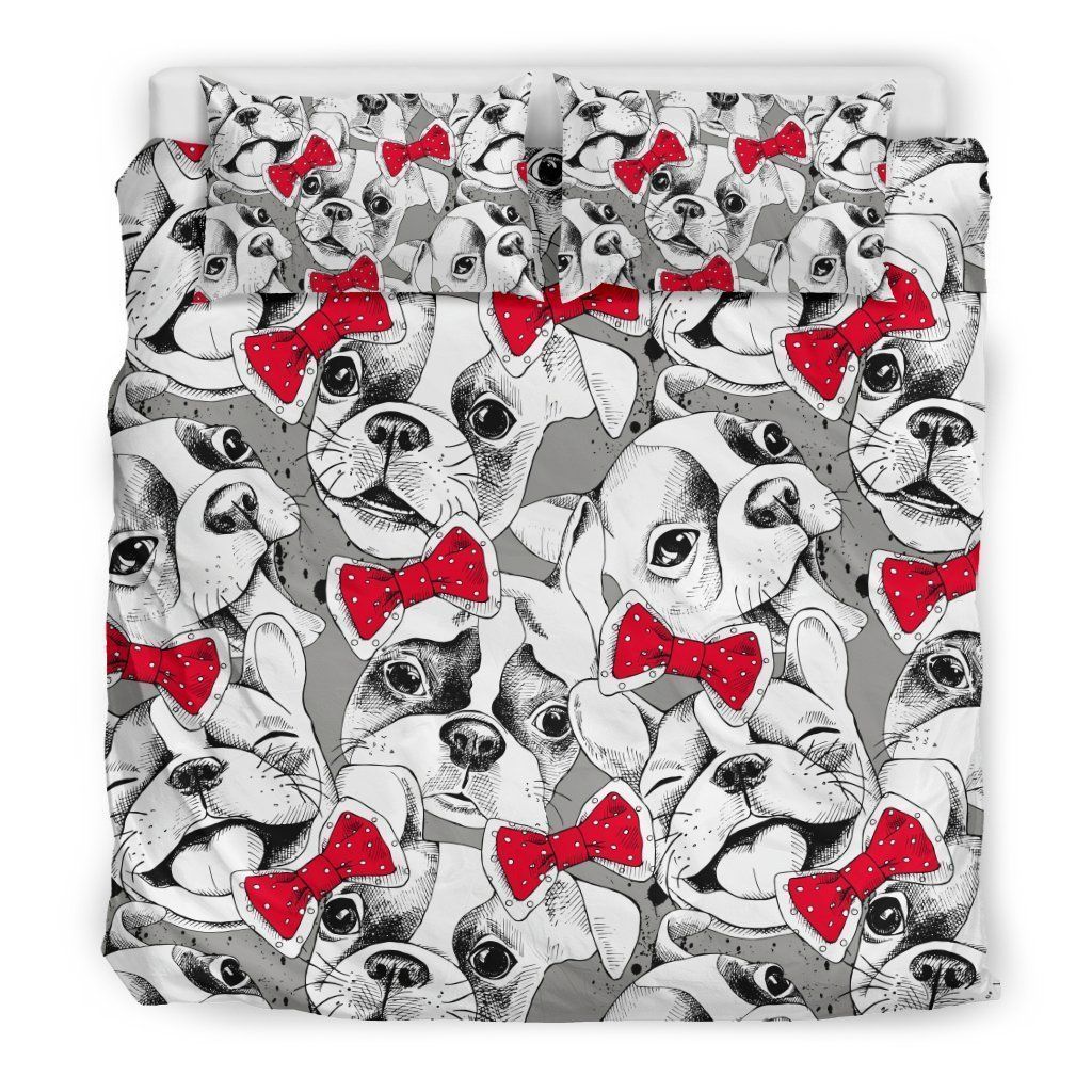 Bulldog Tuxedo Bedding Set