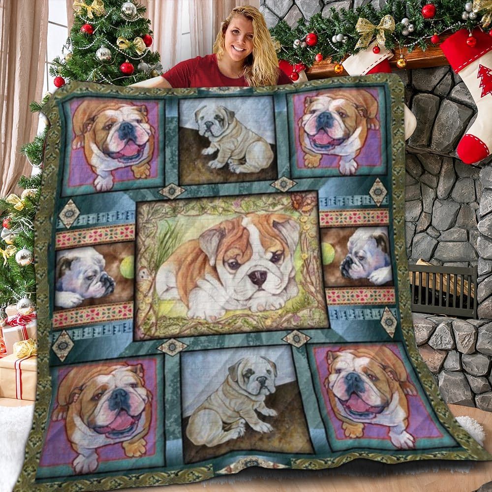 Bulldog Why You So Cute Quilt Blanket Dhc03011139Dd