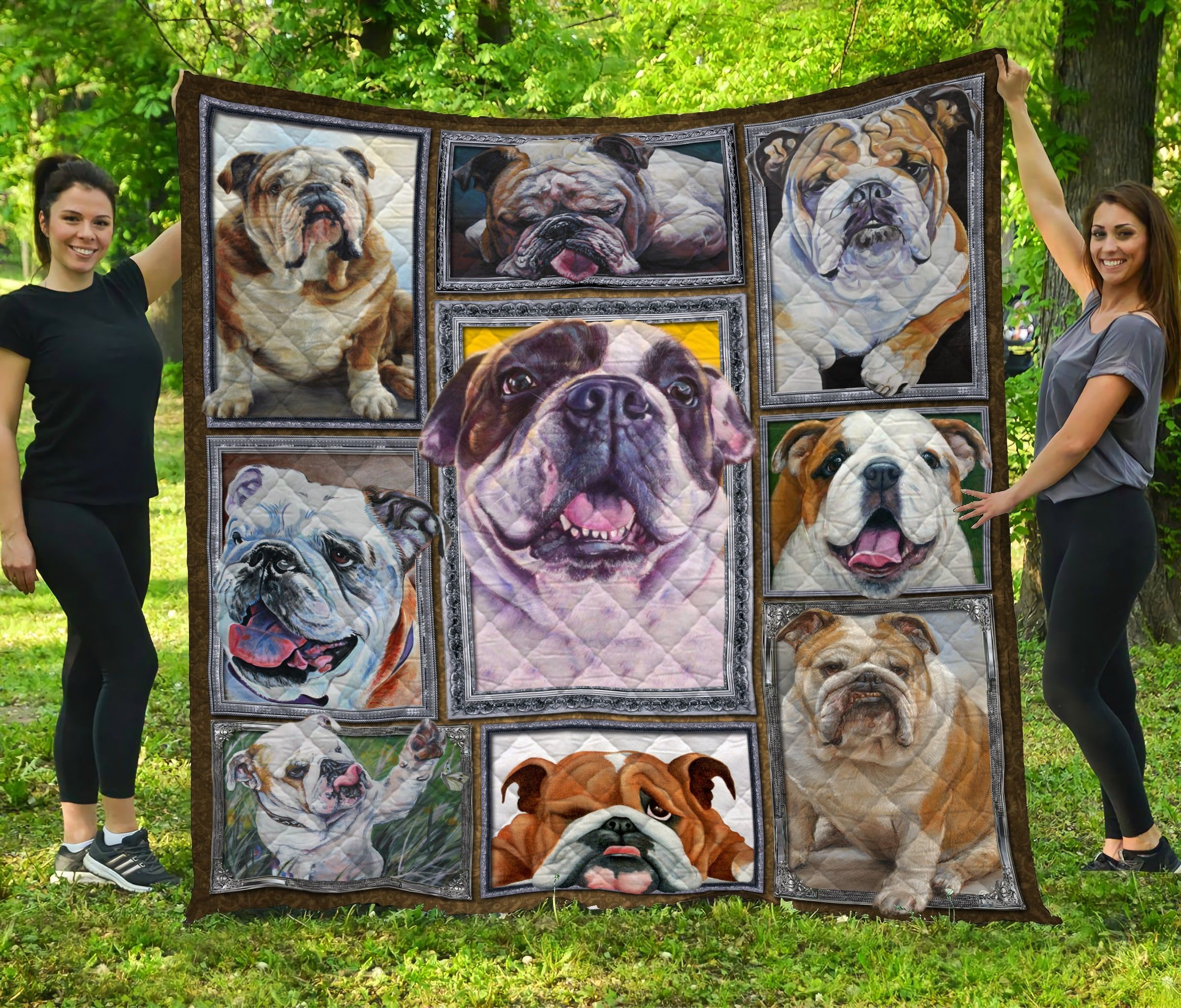 Bulldog Woof Woof Woof Quilt Blanket DHC020120328TD