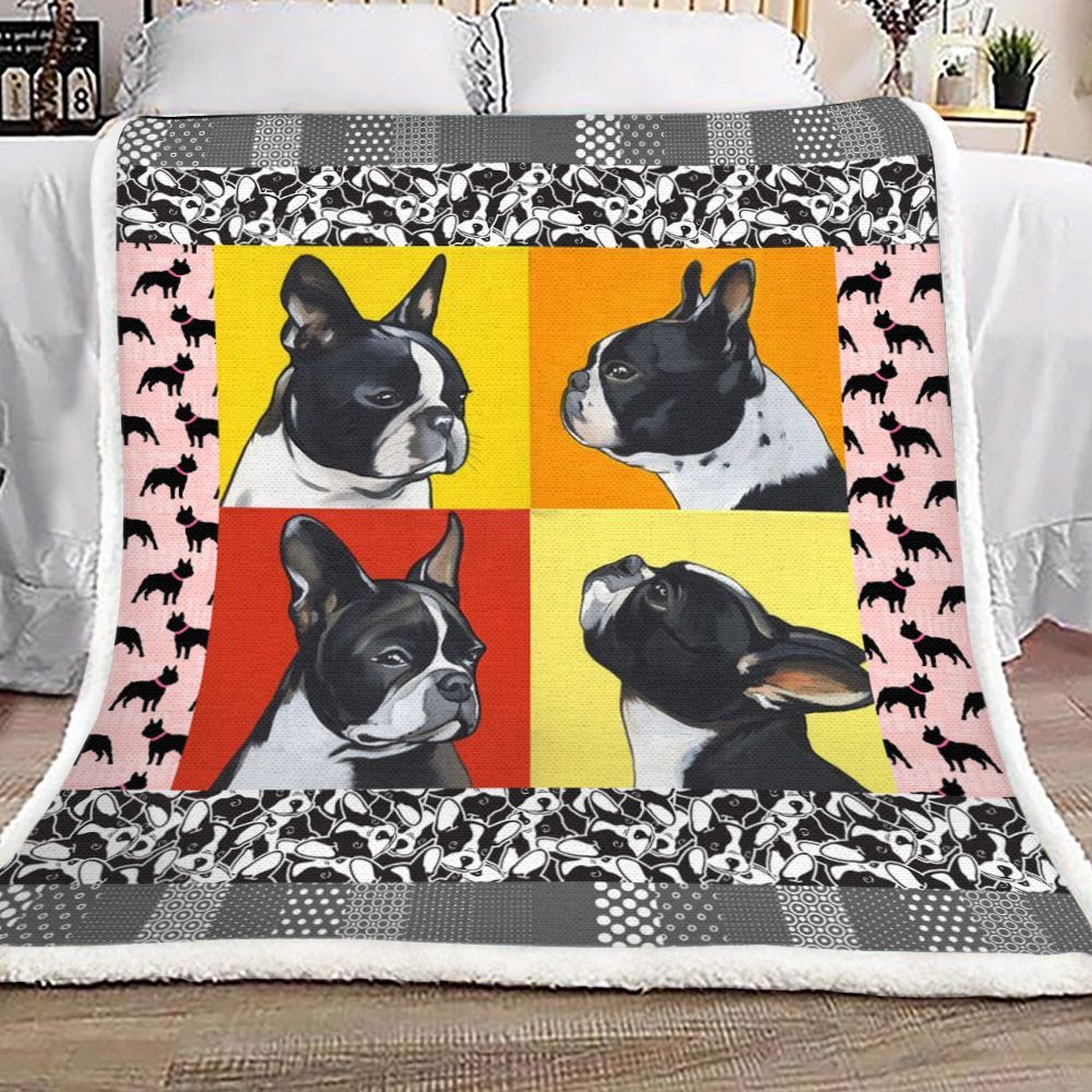 Bulldog Sherpa Fleece Blanket