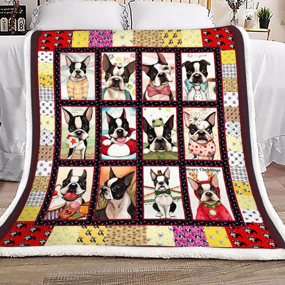 Bulldog Sherpa Fleece Blanket