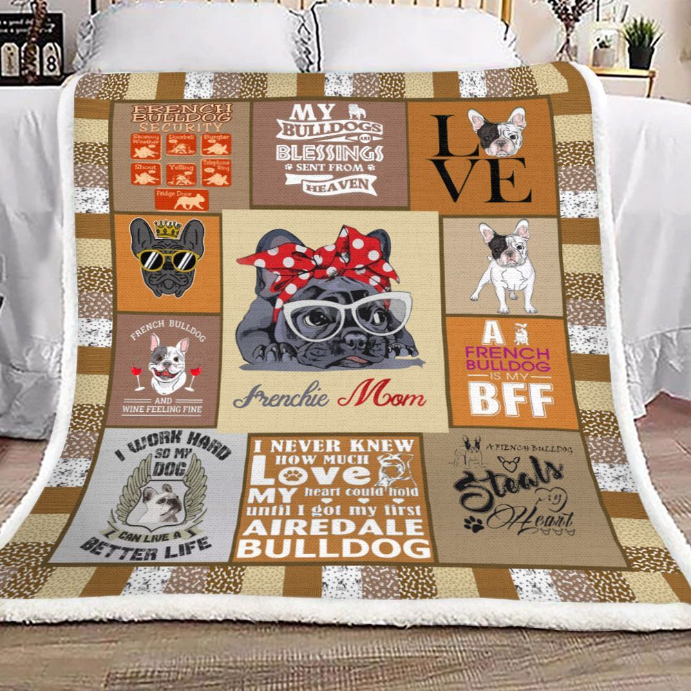 Bulldog Sherpa Fleece Blanket