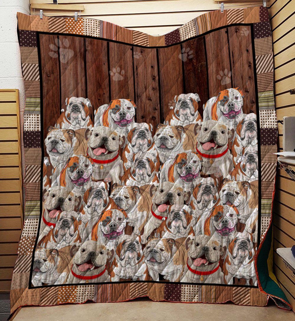 Bulldogs Vintage Quilt Blanket Dhc09121675Dd