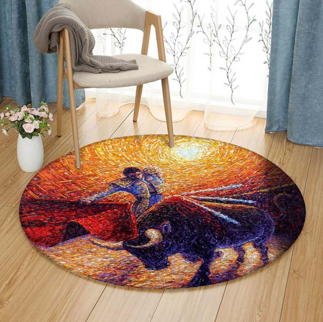 Bullfight Round Carpet