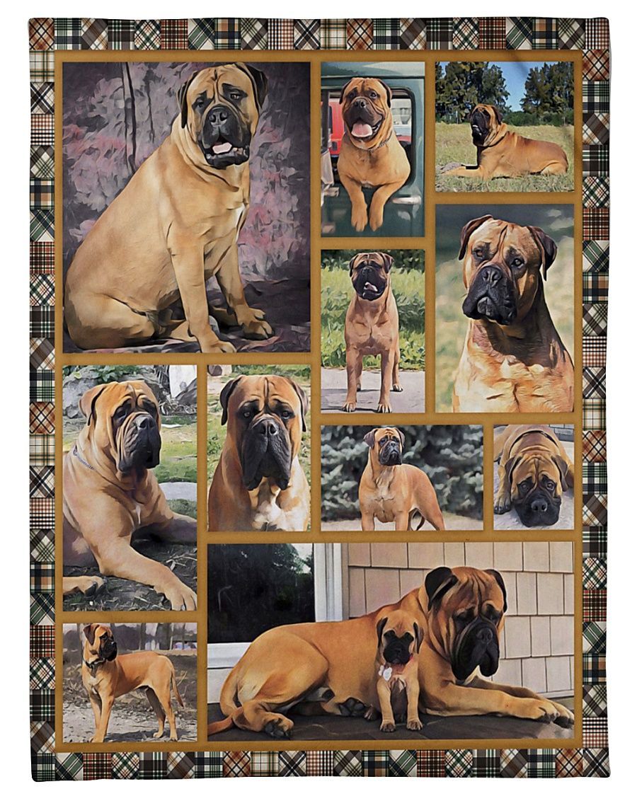 Bullmastiff Cute Gift For Dog Lovers Sherpa Fleece Blanket