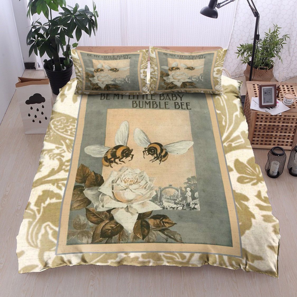 Bumblebee Rose Bedding Set