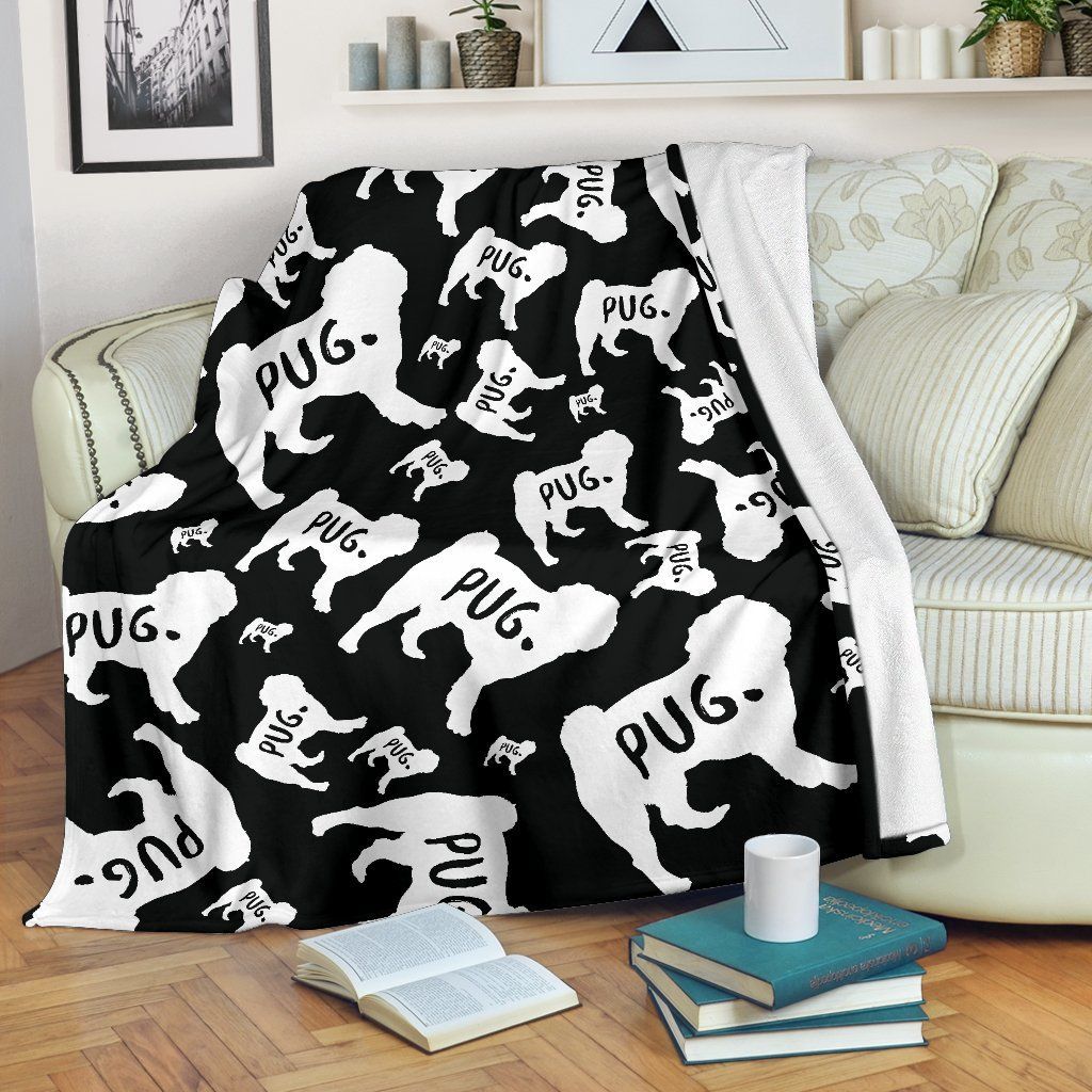Bunch Of Pugs Sherpa Fleece Blanket