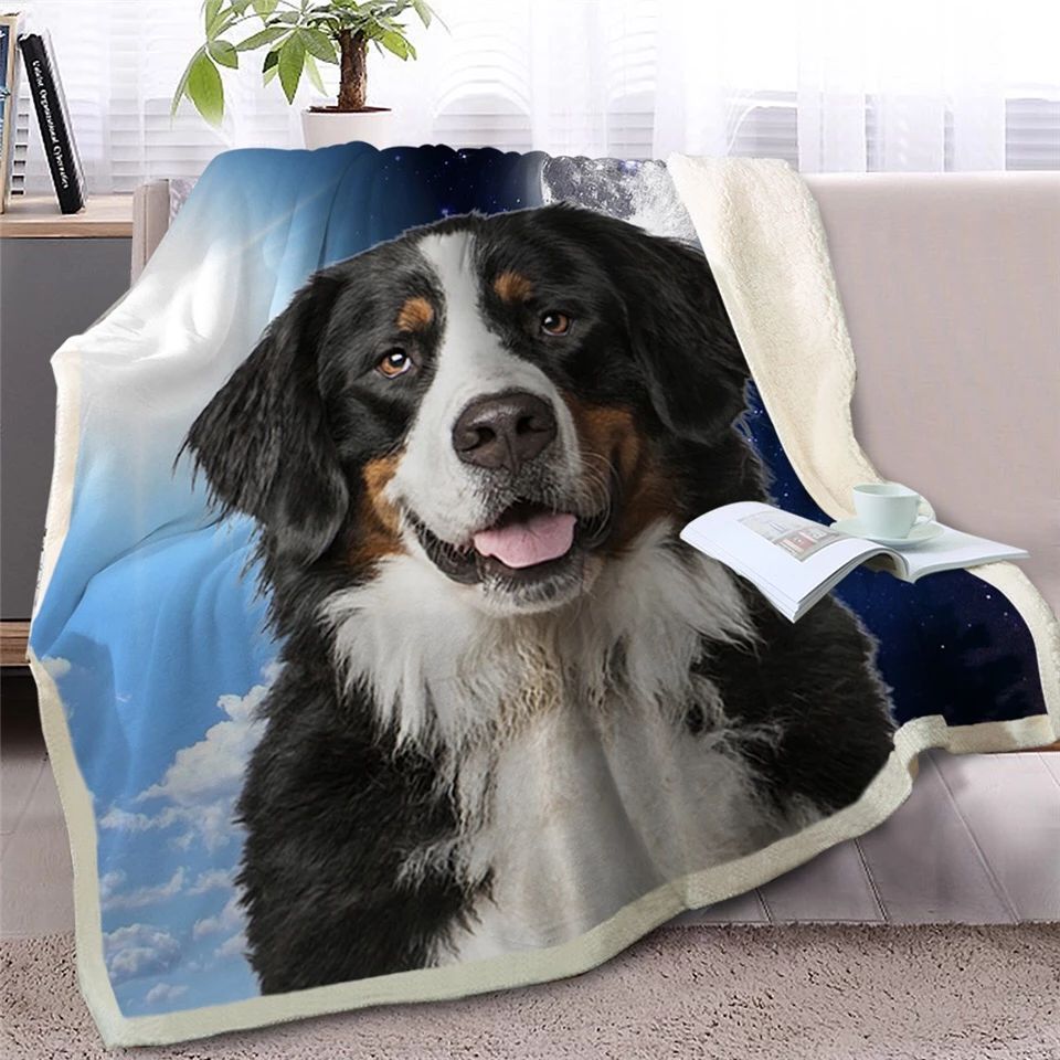 Burmese Mountain Dog Sherpa Fleece Blanket