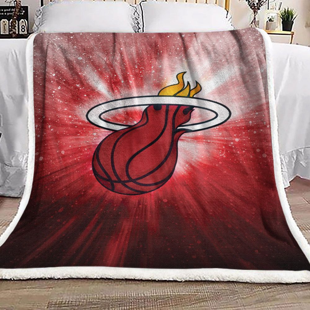 Burning Basketball Sherpa Fleece Blanket