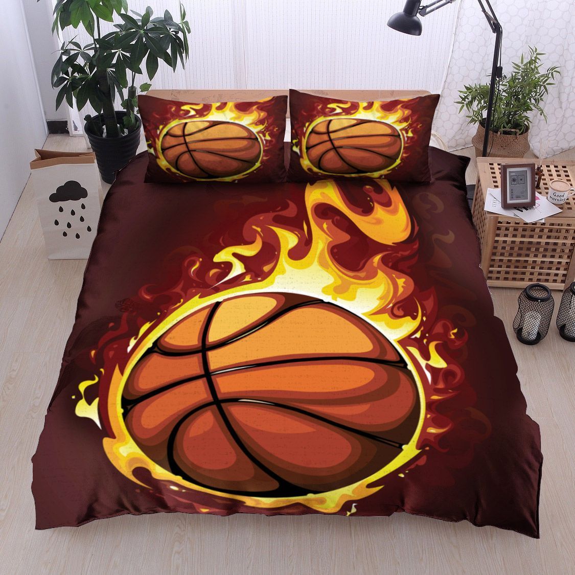 Burning Basketball Bedding Set