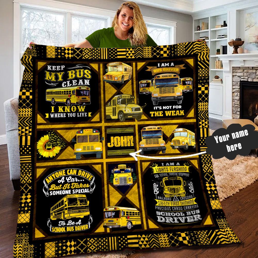 Bus Driver Personalized Quilt Blanket LML020601DT