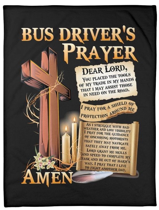 Bus Driver Prayer Sherpa Fleece Blanket