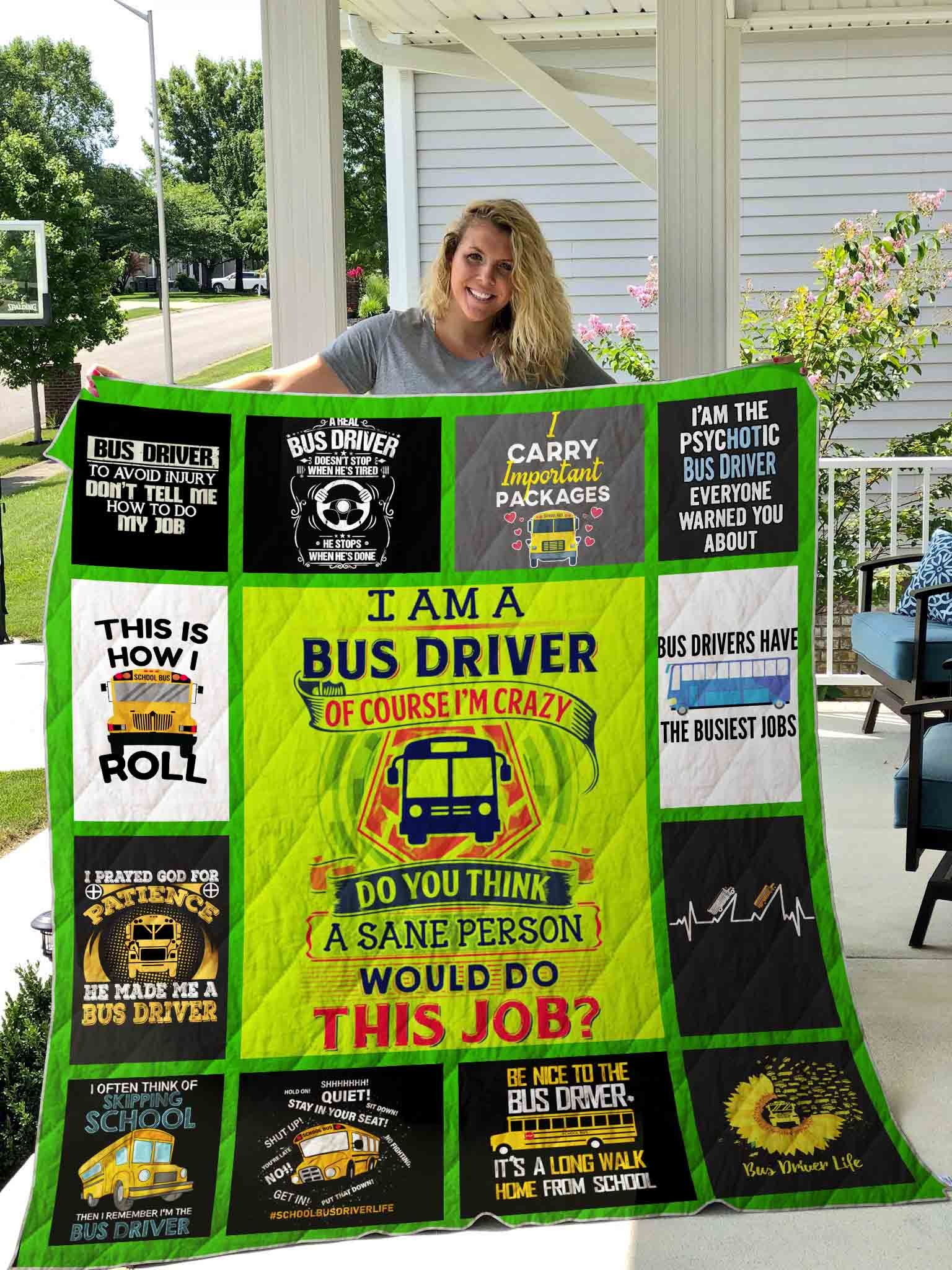 Bus Driver Quilt Blanket DHC1501539VT