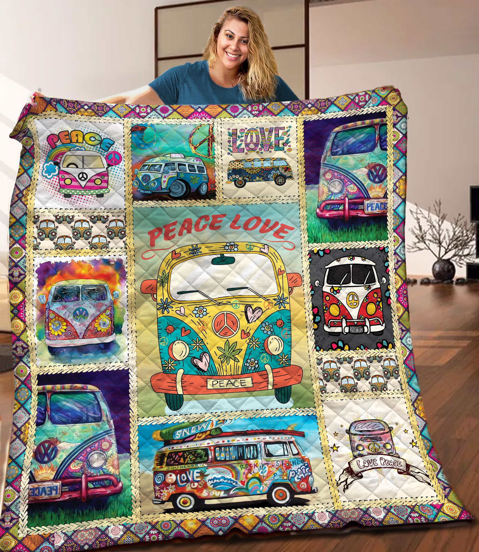 Bus Hippie Quilt Blanket C9B050301TA