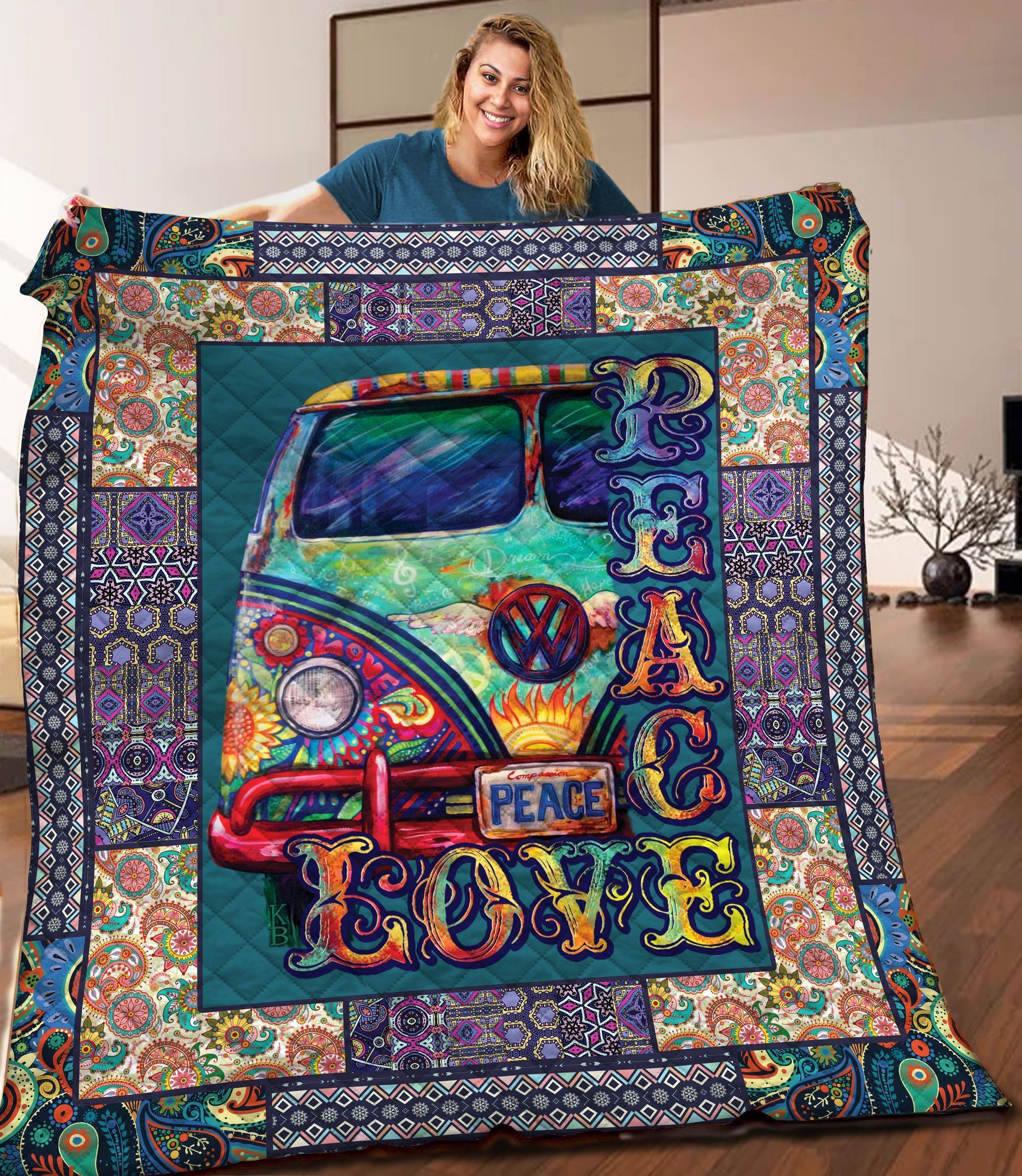 Bus Hippie Quilt Blanket C9B050335TA