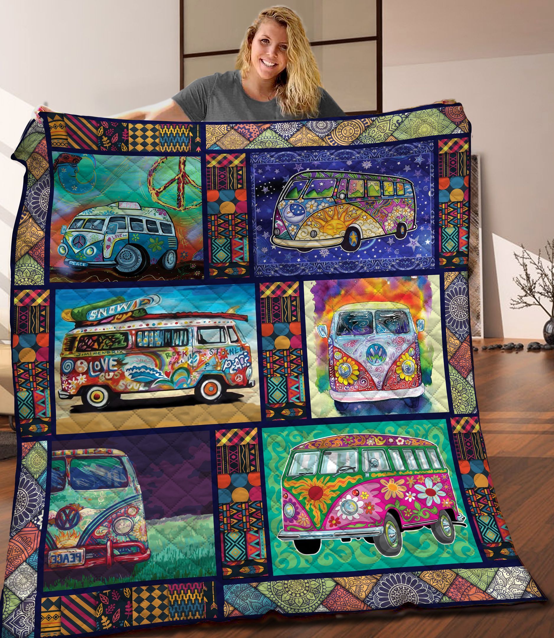 Bus Hippie Quilt Blanket C9B280201TA