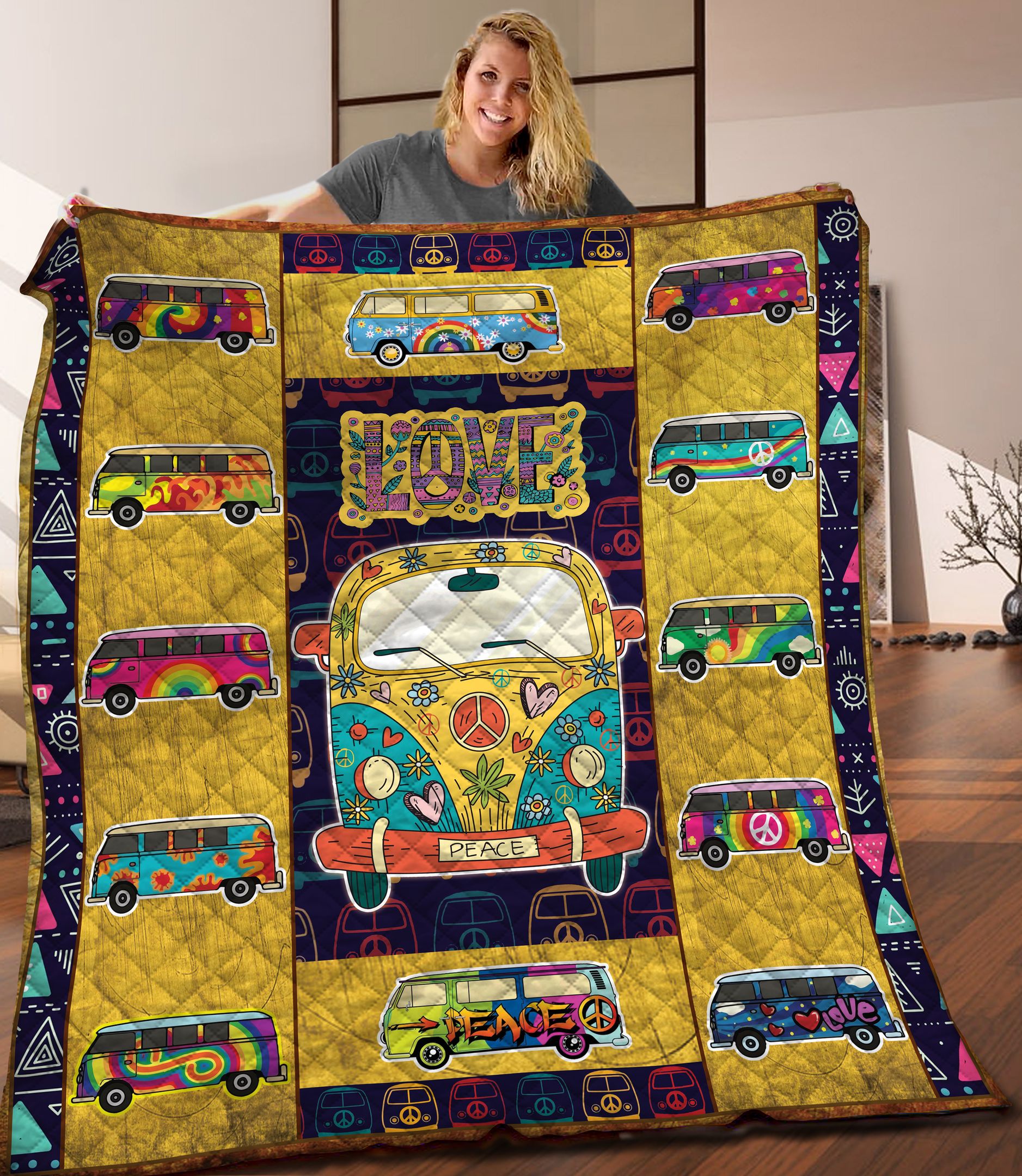 Bus Hippie Quilt Blanket C9B280202TA