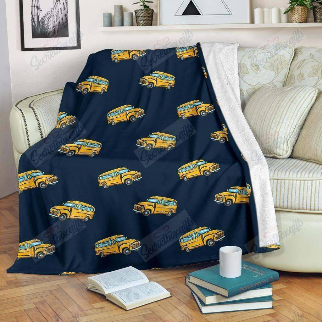 Bus School Fleece Blanket