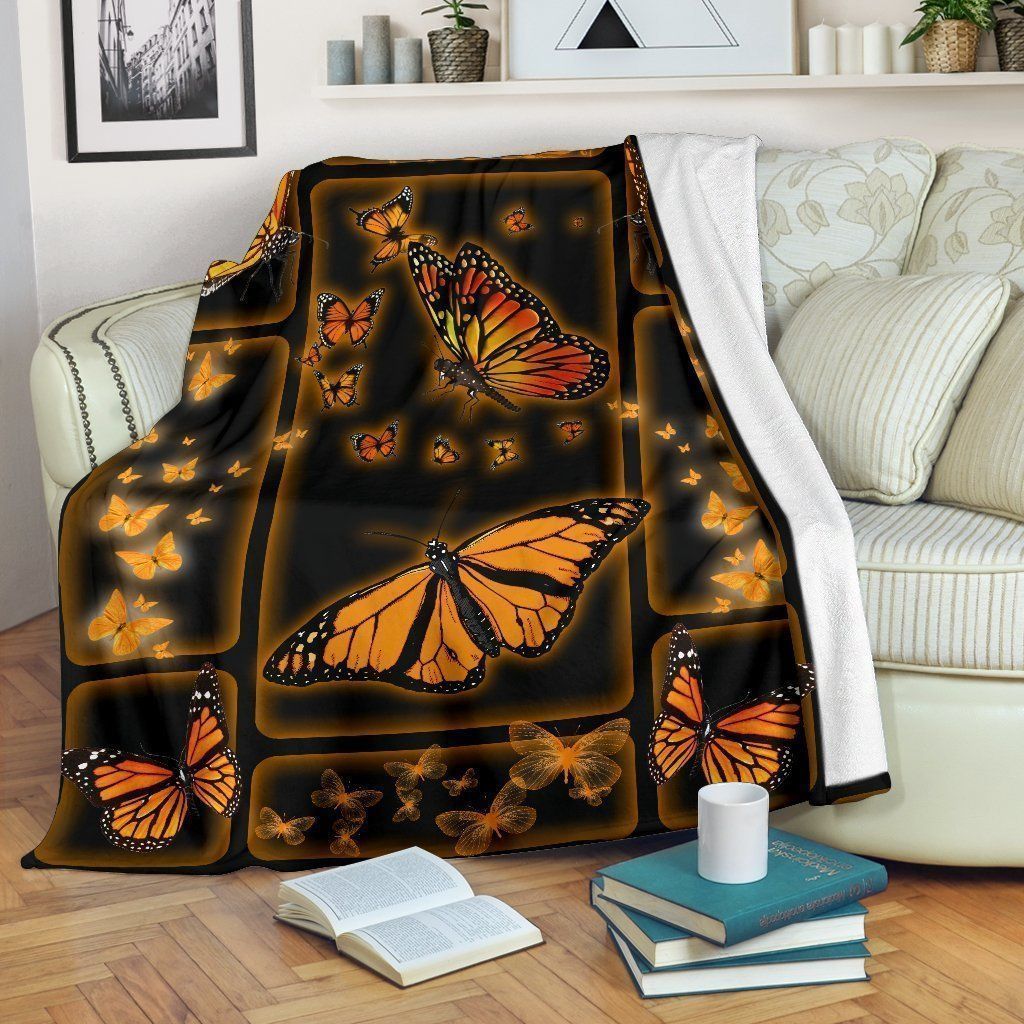 Butterflies Fleece Blanket Gift For Butterfly Lovers