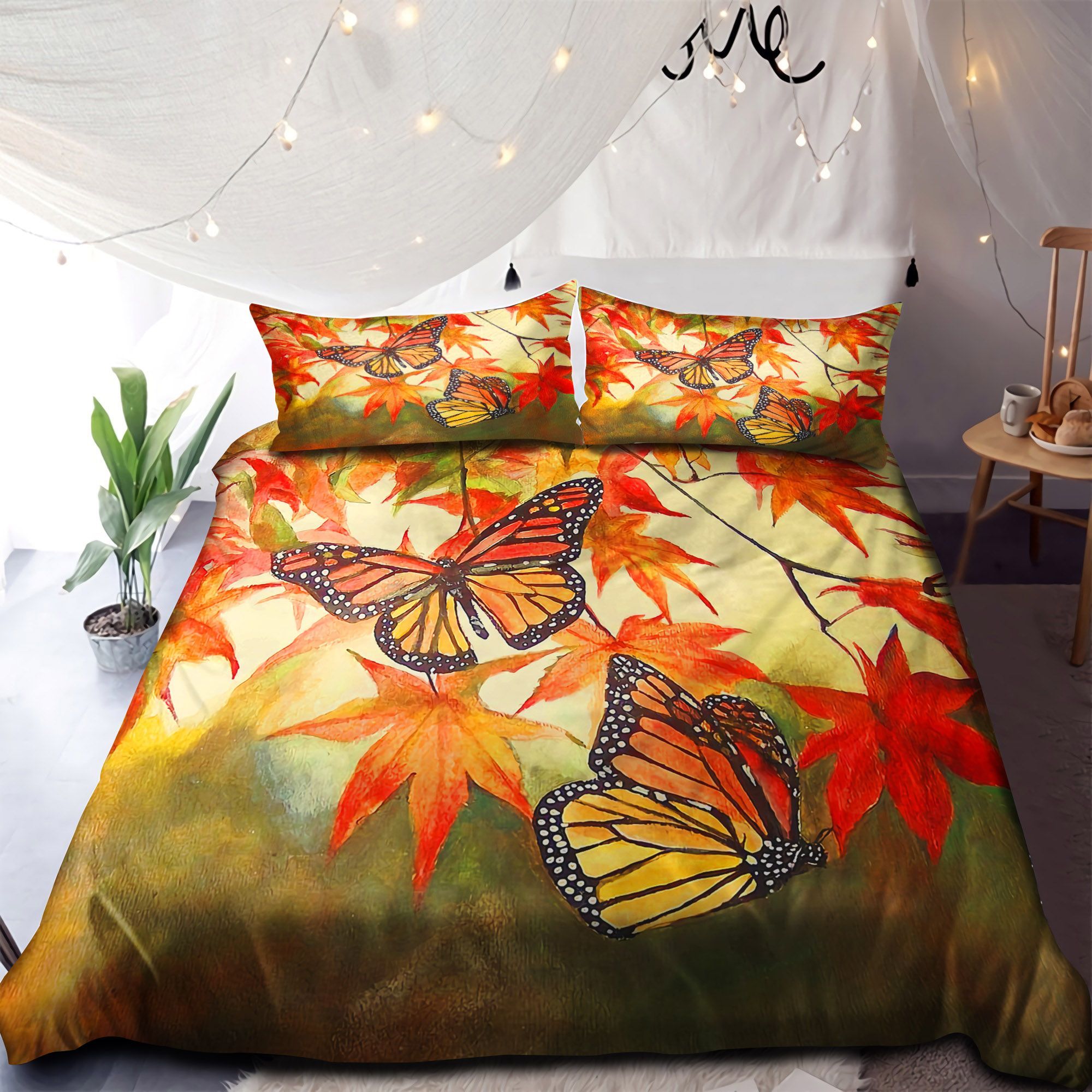 Butterflies In Autumn Bedding Set