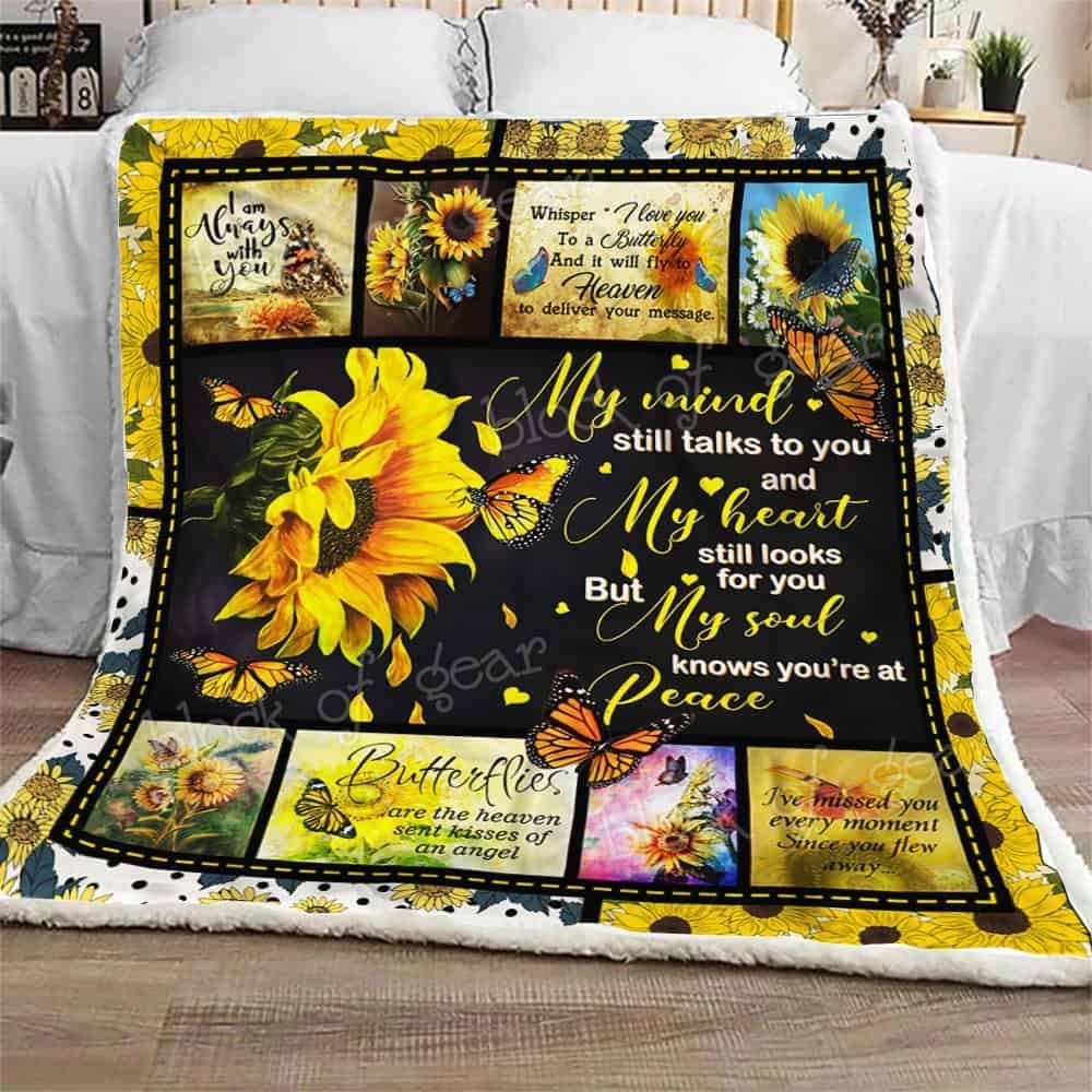 Butterflies In Heaven Fleece Blanket