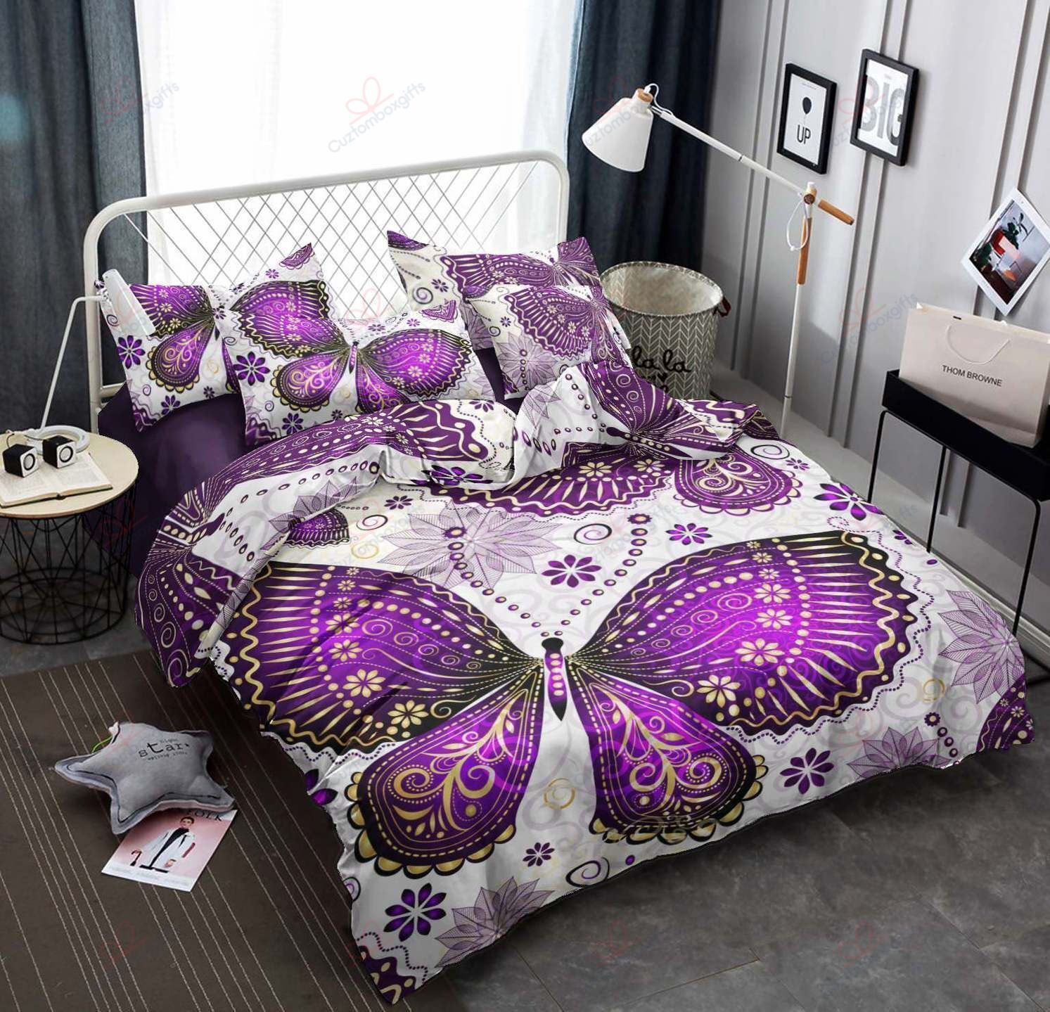 Butterflies Violet Bedding Set
