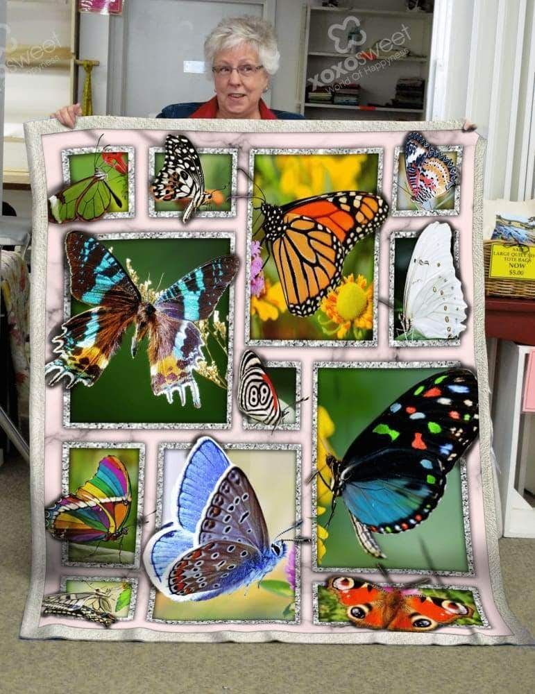 Butterfly 3d Sherpa Fleece Blanket