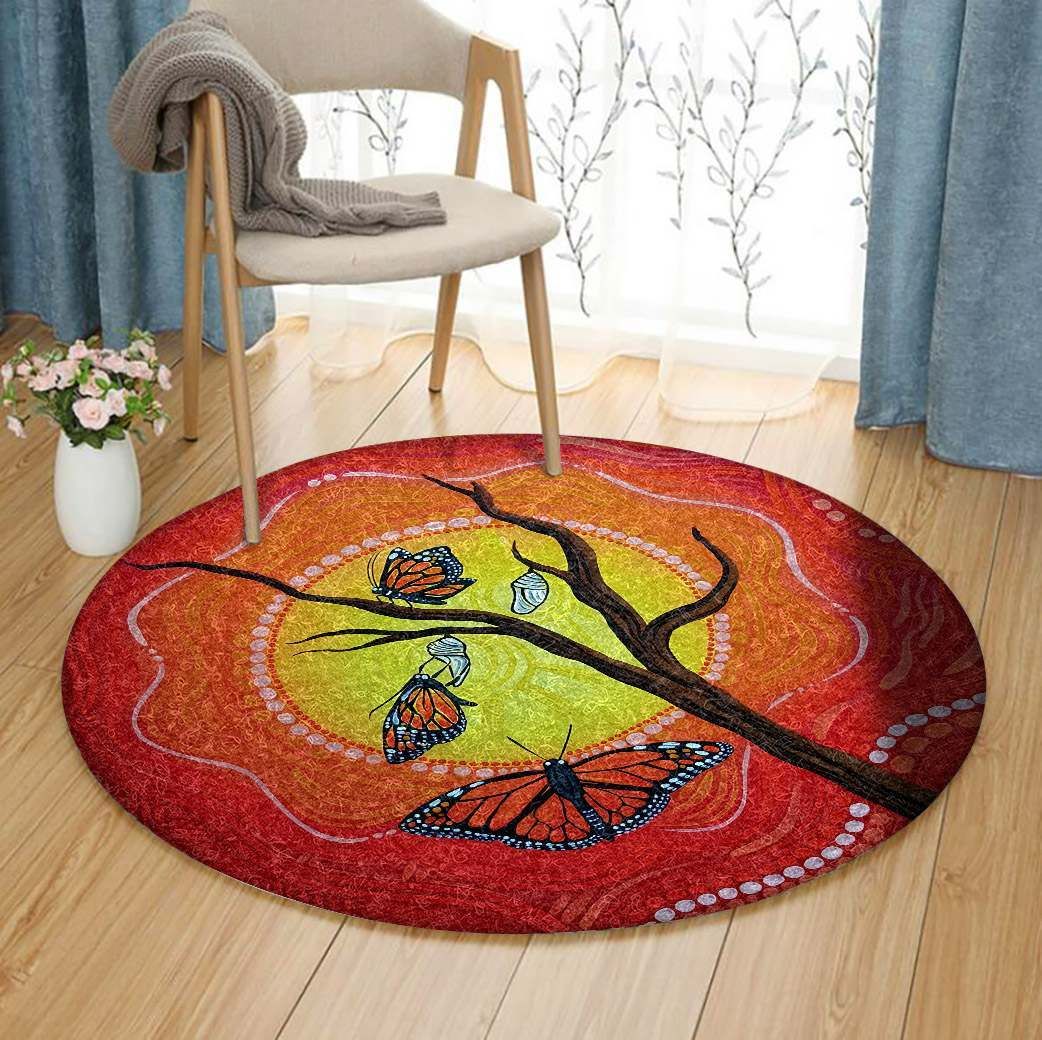 Butterfly Round Carpet