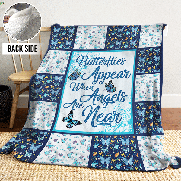 Butterfly Sherpa Fleece Blanket