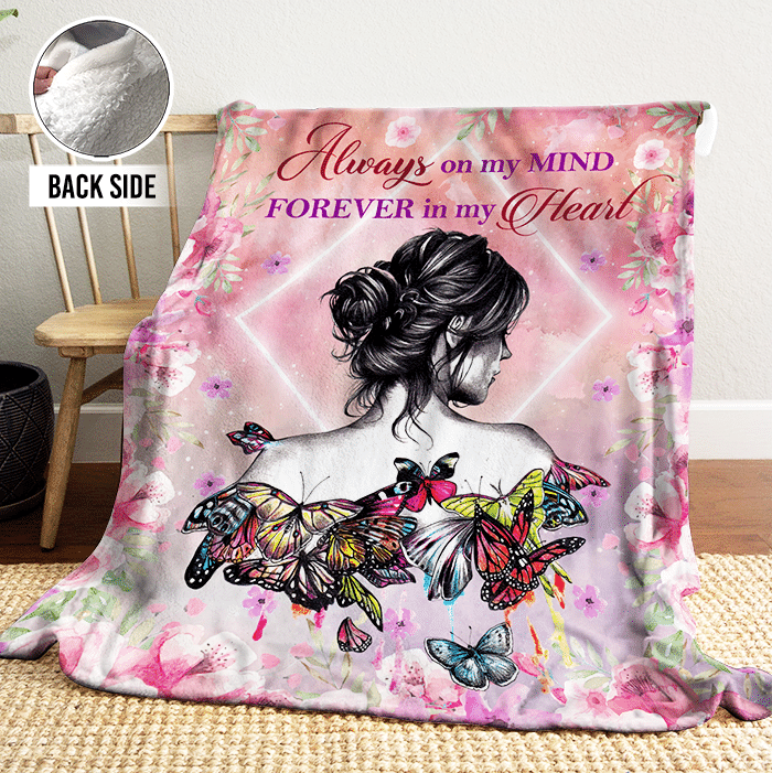 Butterfly Sherpa Fleece Blanket