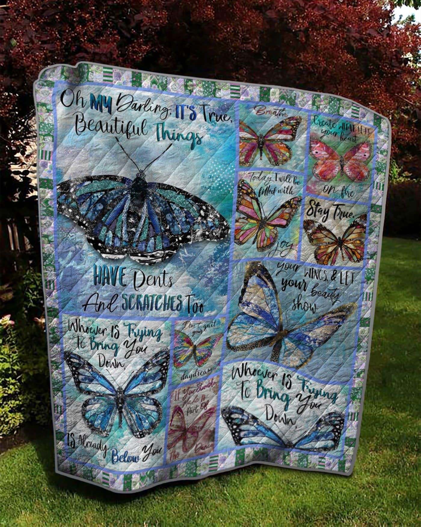 Butterfly Already Below You Quilt Blanket DHC3112982TD