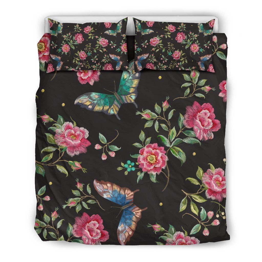 Butterfly And Flower Bedding Set