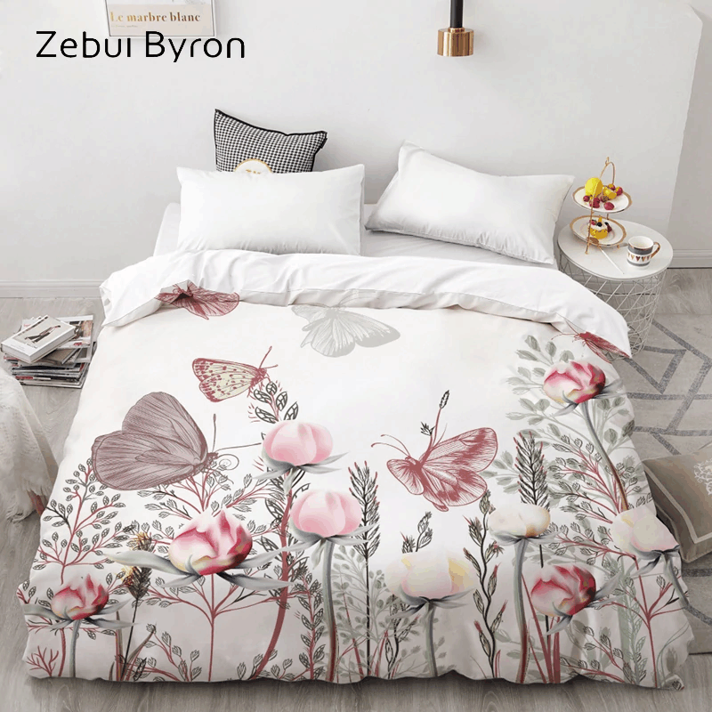 Butterfly And Flower Bedding Set