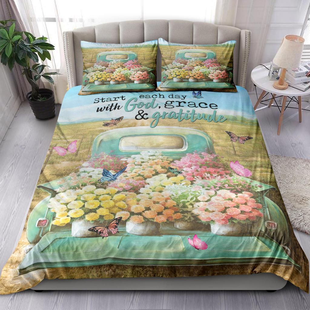 Butterfly And Flower Grace Bedding Set