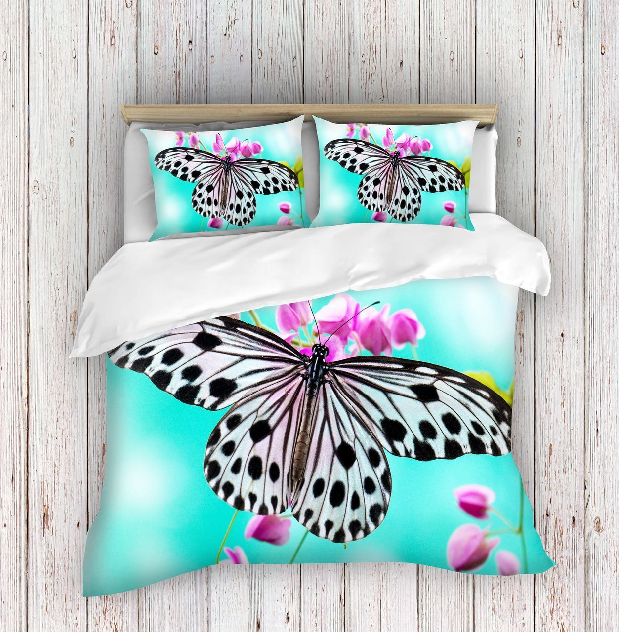Butterfly Aqua Bedding Set