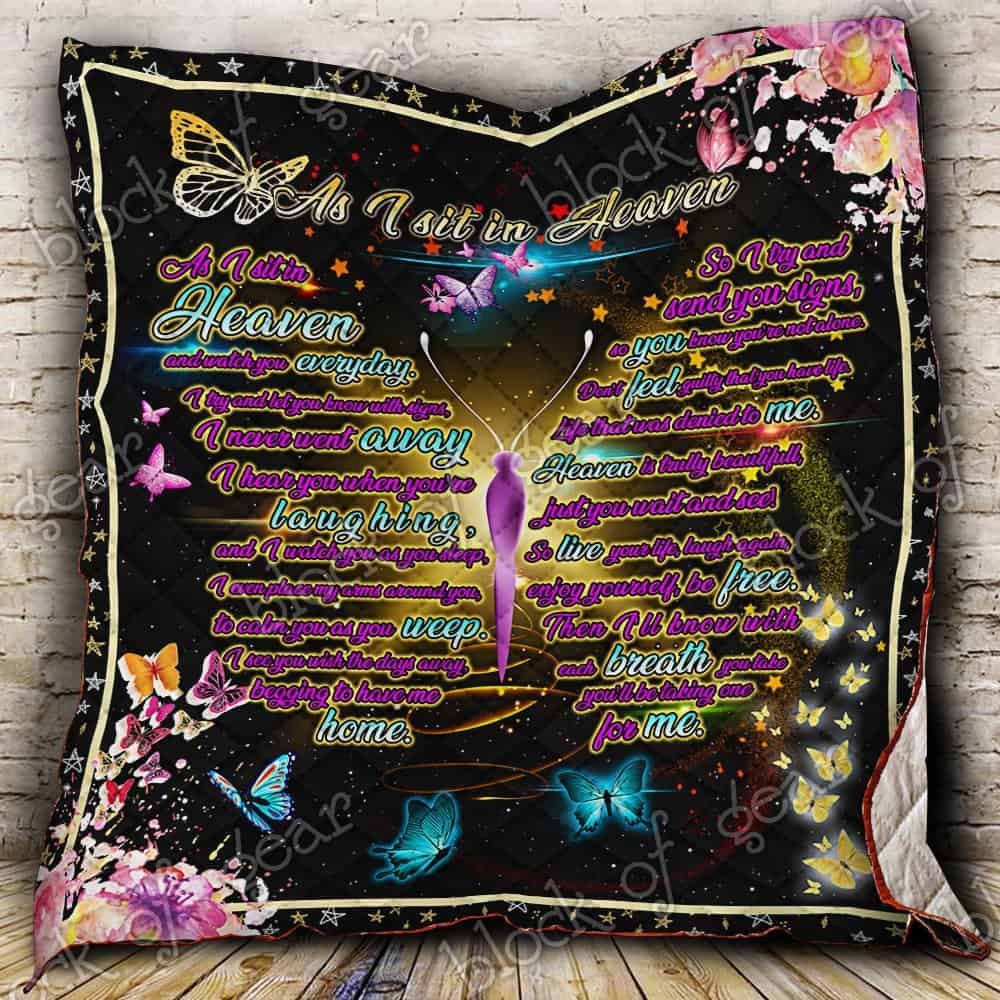 Butterfly As I Sit In Heaven GS-CL-NT2910 Quilt Blanket